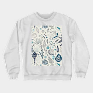 Sea shells on off white Crewneck Sweatshirt